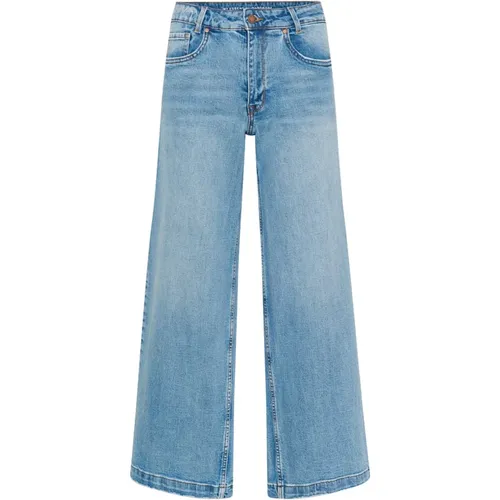 High-Waisted Wide-Leg Jeans, Light Retro Wash , female, Sizes: W25 - My Essential Wardrobe - Modalova