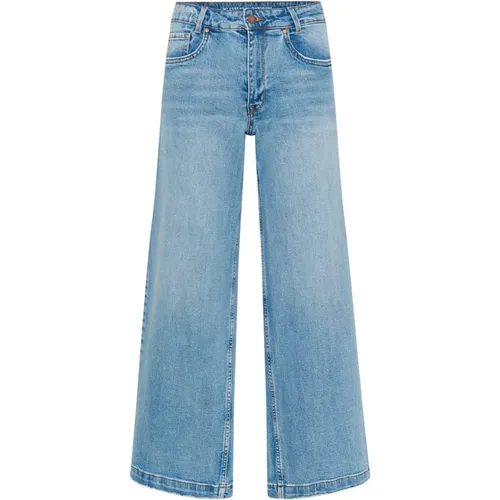 High-Waisted Wide-Leg Jeans, Light Retro Wash , female, Sizes: W30, W27, W34 - My Essential Wardrobe - Modalova