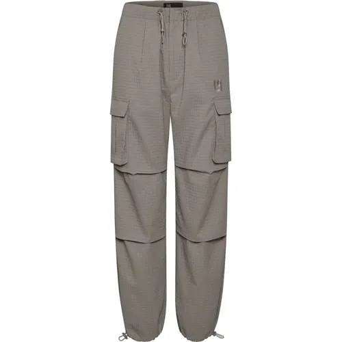 Cargo-inspirierte Baggy Hose Pewter , Damen, Größe: XL - LOUNGE NINE - Modalova