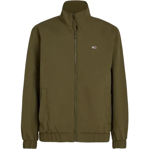 Drab Olive Jacke , Herren, Größe: L - Tommy Jeans - Modalova