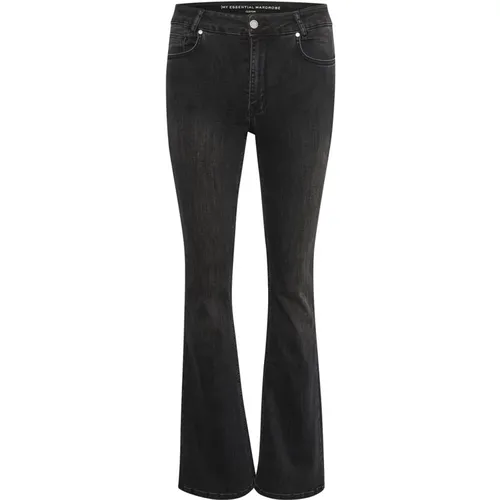 High Bootcut Schwarze Waschhose , Damen, Größe: W27 L34 - My Essential Wardrobe - Modalova