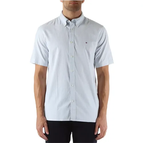 Stretch Cotton Regular Fit Shirt , male, Sizes: S, XL, L, 2XL, M - Tommy Hilfiger - Modalova