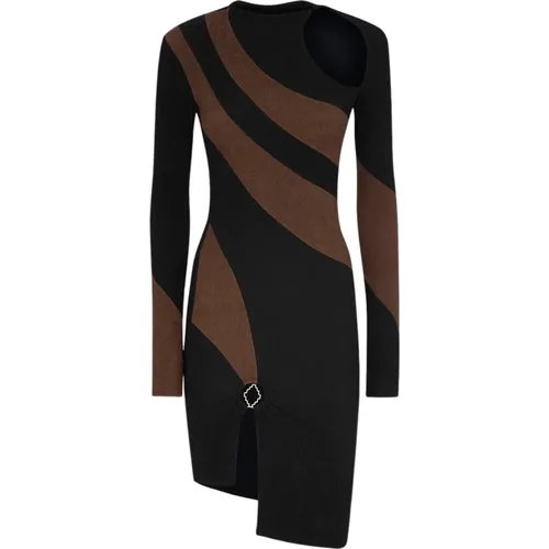 Asymmetrisches Lycra-Kleid mit Ring , Damen, Größe: L - Me-Fui - Modalova