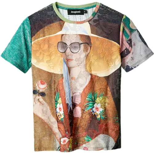 Lebanon T-Shirt Spring/Summer Collection , female, Sizes: XS - Desigual - Modalova