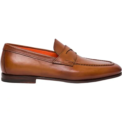 Leather Loafers , male, Sizes: 12 UK, 8 UK, 10 UK, 9 UK, 9 1/2 UK, 8 1/2 UK, 11 UK, 7 UK - Santoni - Modalova