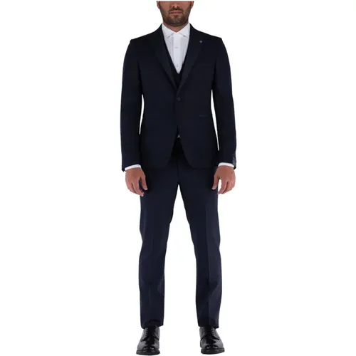 Single Breasted Suits , male, Sizes: 3XL, 2XL, L, XL - Tagliatore - Modalova