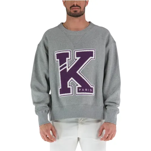 Retro-inspired Long Sleeve College Sweatshirt , male, Sizes: M - Kenzo - Modalova