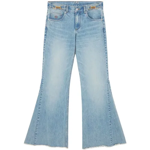 Hellblaue Bootcut Jeans , Damen, Größe: W28 - Stella Mccartney - Modalova