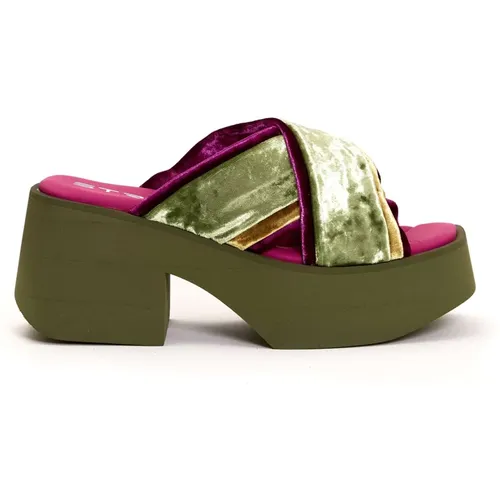 Women Shoes Sandals Verde Aw22 , female, Sizes: 7 UK - Strategia - Modalova