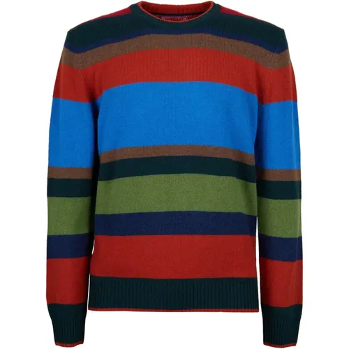 Grüner Woll-Kaschmir Crew-Neck Pullover - Gallo - Modalova