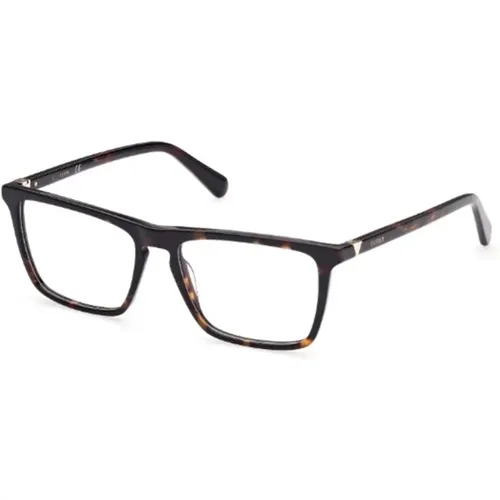 Rectangular Eyeglasses with Logo Detailing , male, Sizes: 55 MM - Guess - Modalova