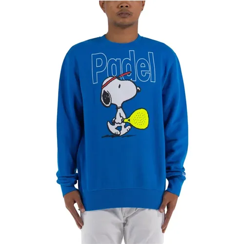 Snoopy Padel Lover Sweatshirt , Herren, Größe: M - MC2 Saint Barth - Modalova