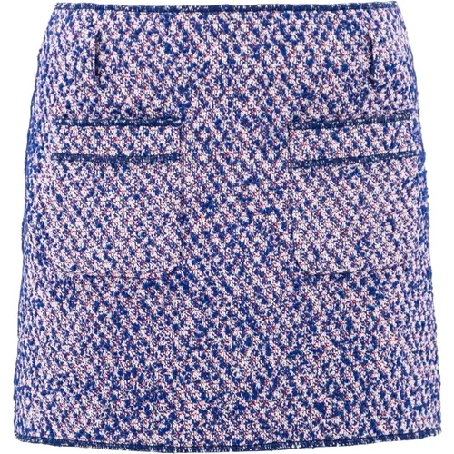 Tweed Skirt with Contrast Stitching , female, Sizes: XS - Philosophy di Lorenzo Serafini - Modalova