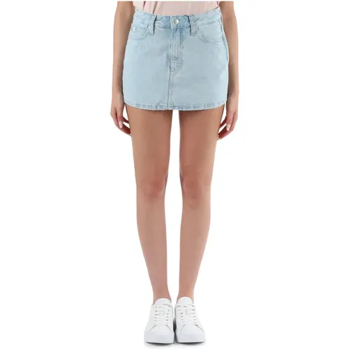 Denim five-pocket mini skirt , female, Sizes: W30, W28, W27, W24, W25, W26, W29 - Calvin Klein Jeans - Modalova
