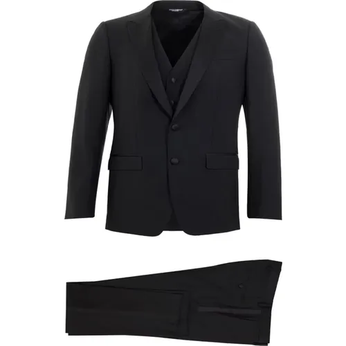 Piece Smoking Suit , male, Sizes: S - Dolce & Gabbana - Modalova