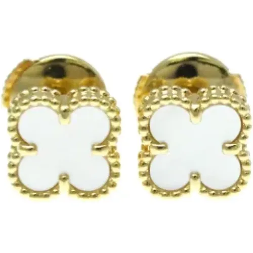 Pre-owned Gold earrings , female, Sizes: ONE SIZE - Van Cleef & Arpels Pre-owned - Modalova