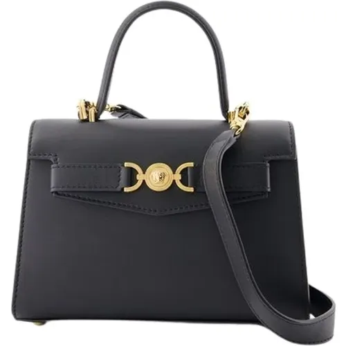 Leather Top Handle Bag , female, Sizes: ONE SIZE - Versace - Modalova