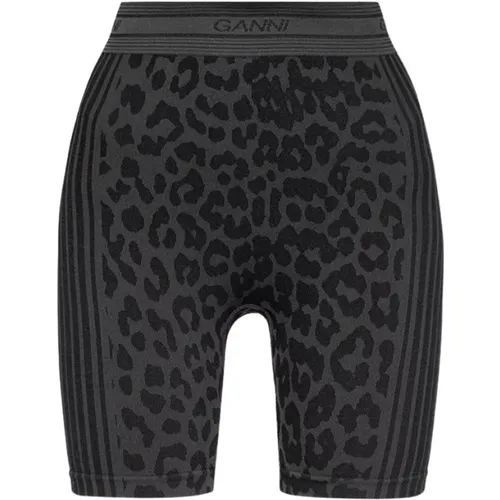 Jacquard Seamless Shorts , female, Sizes: S - Ganni - Modalova
