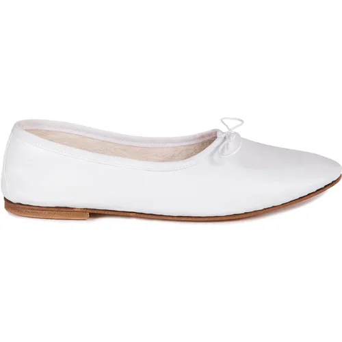 Ballerina Shoes Round Toe Italian Leather , female, Sizes: 3 UK, 4 UK, 5 UK, 8 UK, 7 UK - Douuod Woman - Modalova