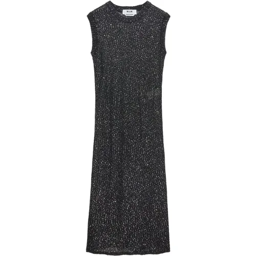 Knitted Sequin Dress , female, Sizes: S, M, XS - Msgm - Modalova