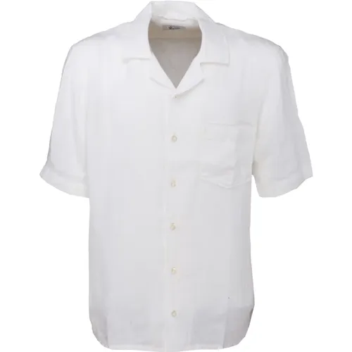 Vintage Linen Bowling Shirt , male, Sizes: XS, L, M - Roy Roger's - Modalova
