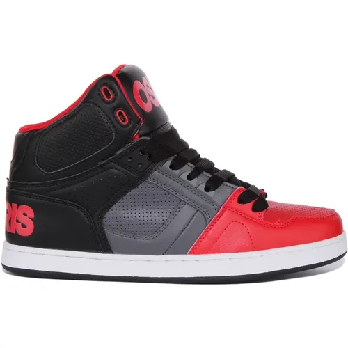 Black Red NYC 83 CLK Skate Shoe , male, Sizes: 9 UK, 8 1/2 UK, 8 UK, 7 1/2 UK - Osiris - Modalova