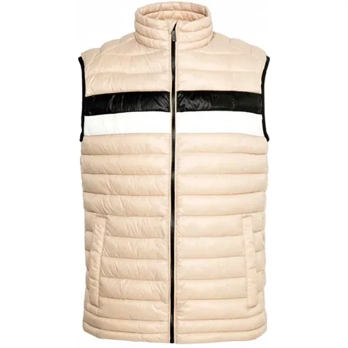 Quilted Vest with Colorful Stripes , male, Sizes: L, XL, M - Karl Lagerfeld - Modalova