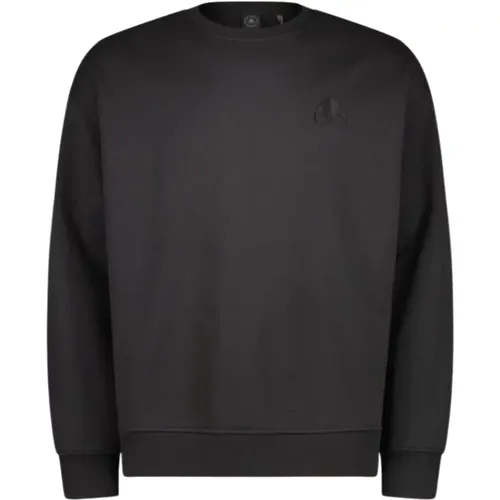 Cedric Crewneck Schwarzer Pullover , Herren, Größe: L - Moose Knuckles - Modalova