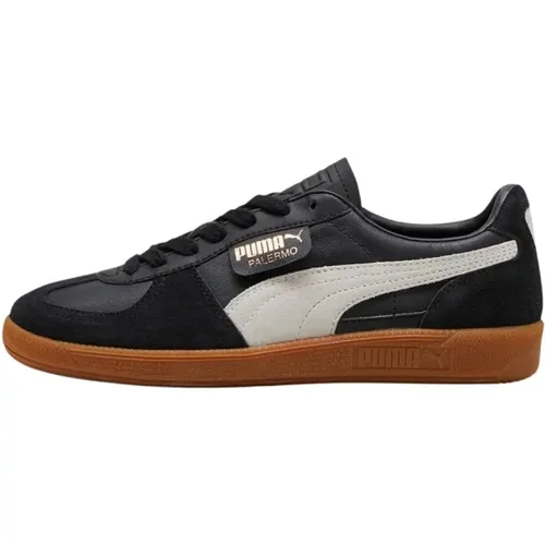 Black Leather Feather Sneakers , male, Sizes: 10 UK, 9 UK, 6 UK, 11 UK, 7 UK, 8 1/2 UK - Puma - Modalova