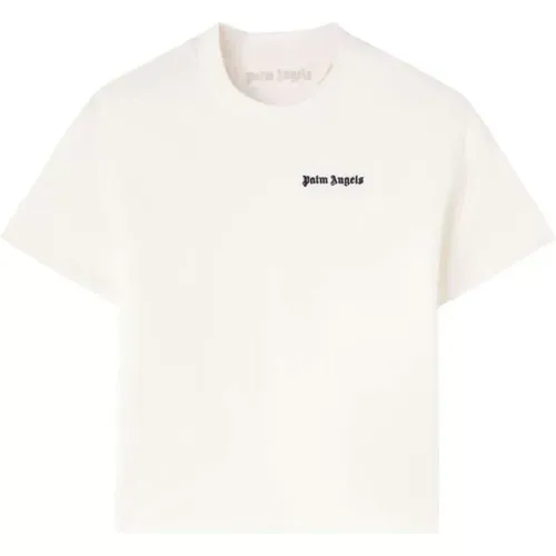 T-Shirt mit gesticktem Logo - Palm Angels - Modalova