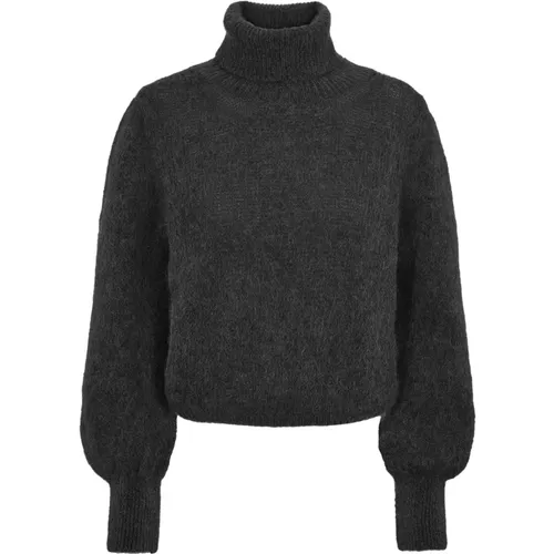 Alpaka Rollkragenpullover Schwarz - American Dreams - Modalova