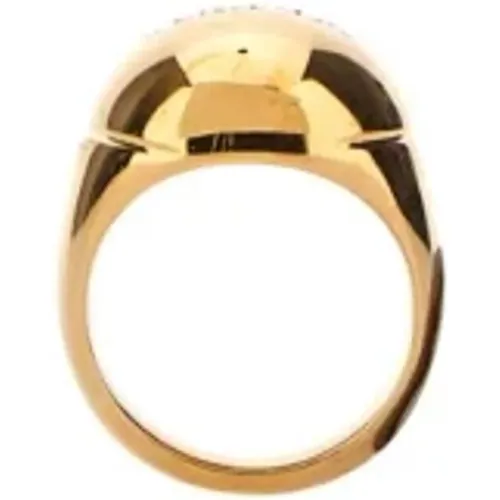 Goldener Metallring - Stilvolles Design , Damen, Größe: 50 MM - Versace - Modalova