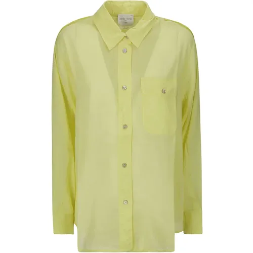 Oversized Cotton Silk Voile Shirt , female, Sizes: XS - Forte Forte - Modalova
