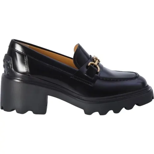 Flat Loafers with Metal Chain , female, Sizes: 5 UK, 4 UK, 3 UK, 4 1/2 UK, 5 1/2 UK, 6 UK - TOD'S - Modalova