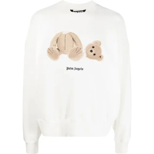 Bear Crew Neck Sweatshirt , male, Sizes: M, L, XL - Palm Angels - Modalova