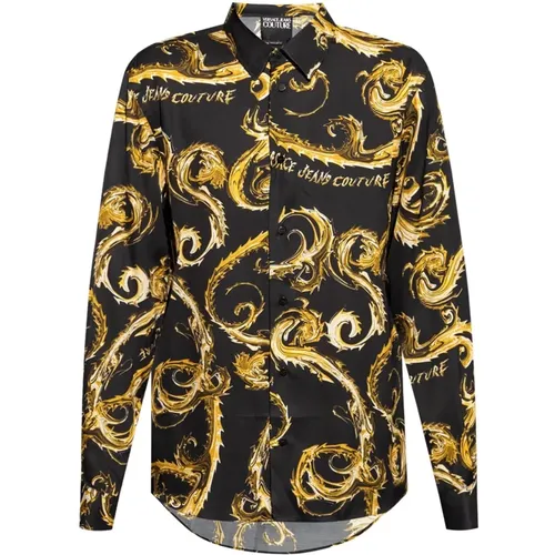 Black Shirt with ***cv , male, Sizes: L, M, XL - Versace Jeans Couture - Modalova