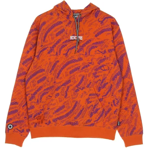 Sci-fi Hoodie Long Sleeve , male, Sizes: S, M - Octopus - Modalova