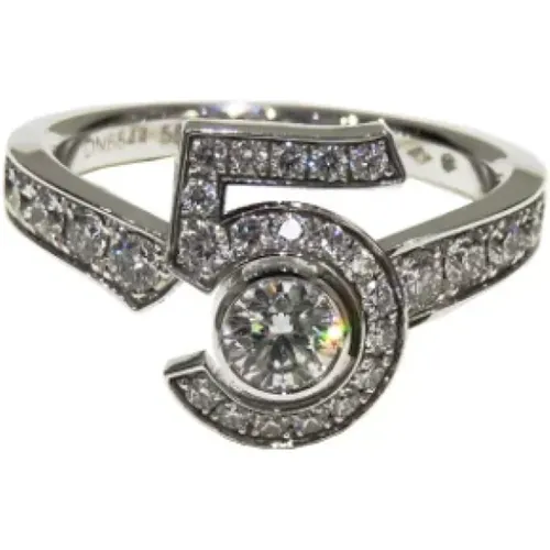 Pre-owned White Gold rings , female, Sizes: ONE SIZE - Chanel Vintage - Modalova