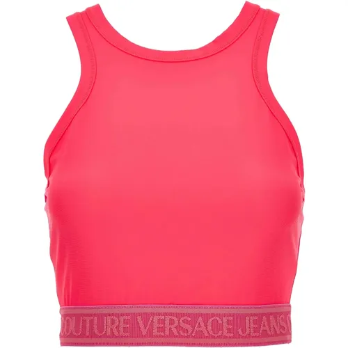 Fuchsia Top für Frauen , Damen, Größe: 3XS - Versace Jeans Couture - Modalova