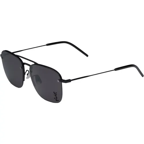 Matte Schwarze Quadratische Sonnenbrille SL 309 M - Saint Laurent - Modalova