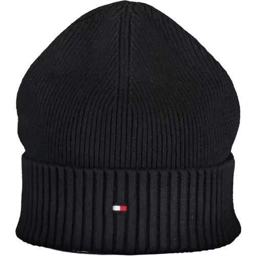 Embroidered Logo Cotton Beanie , male, Sizes: ONE SIZE - Tommy Hilfiger - Modalova