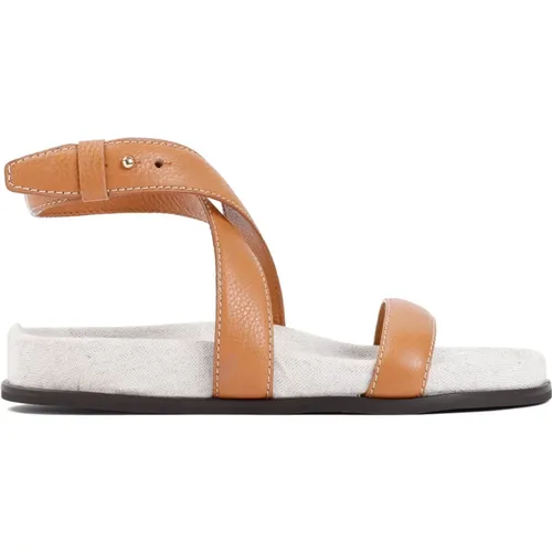 Braune Leder Chunky Sandalen - TotêMe - Modalova