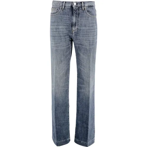 Denim Trousers with Straight Leg , female, Sizes: W23, W24, W28 - Nine In The Morning - Modalova