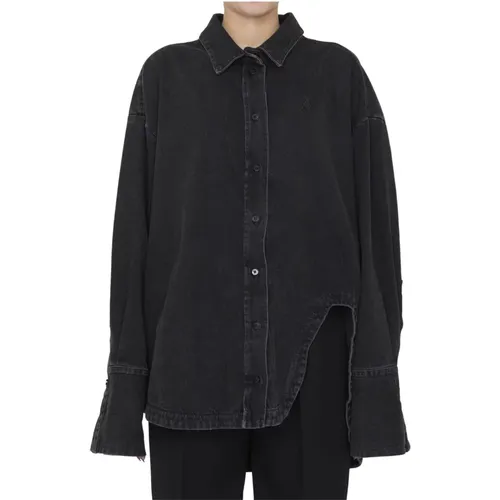 Cotton Denim Diana Shirt , female, Sizes: S, XS - The Attico - Modalova