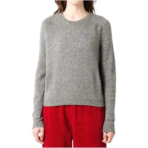 Italienischer Merinowoll-Slim-Fit-Sweatshirt , Damen, Größe: L - Roberto Collina - Modalova