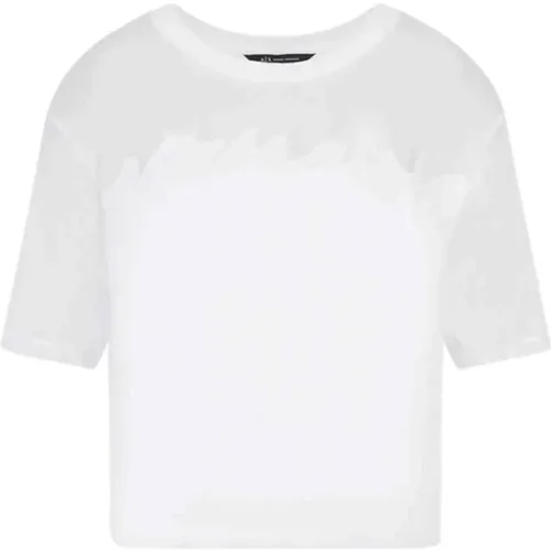 Basic T-Shirt , Damen, Größe: XS - Armani Exchange - Modalova