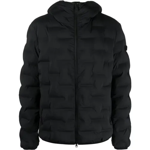 Schwarze Kapuzensteppjacke , Herren, Größe: XL - Peuterey - Modalova