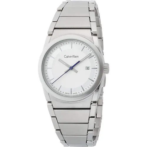 Stylish Men`s Watch with White Dial , male, Sizes: ONE SIZE - Calvin Klein - Modalova