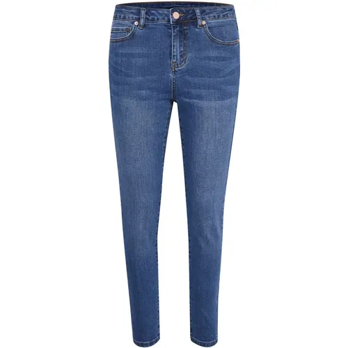 Skinny Jeans , Damen, Größe: L - Kaffe - Modalova