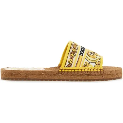 Maiolica Bestickte Espadrille Slides - Dolce & Gabbana - Modalova